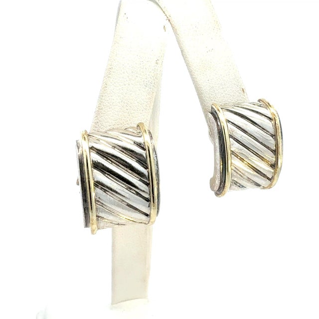 David Yurman Authentic Estate Earrings 14k Gold + Silver DY759 Retail: $999 TRUSTED SELLER SINCE 2002 PLEASE SEE OUR...