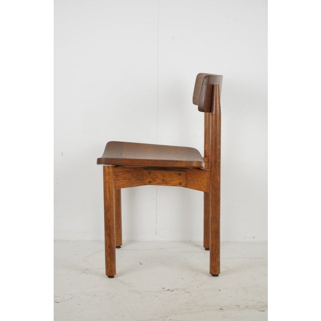 Mid 20th Century Oak Wood Dining Chair For Sale - Image 4 of 7