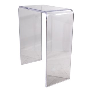 Waterfall Lucite Console Table For Sale