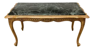 Vintage French Coffee Table with Marble Top