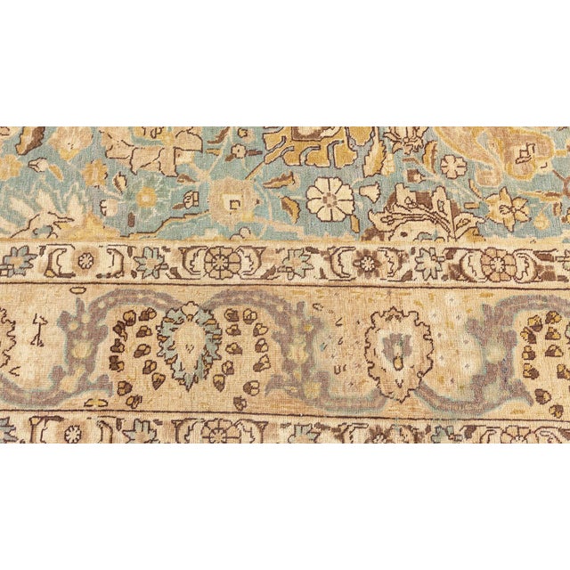 Beige Persian Tabriz Rug For Sale - Image 8 of 8