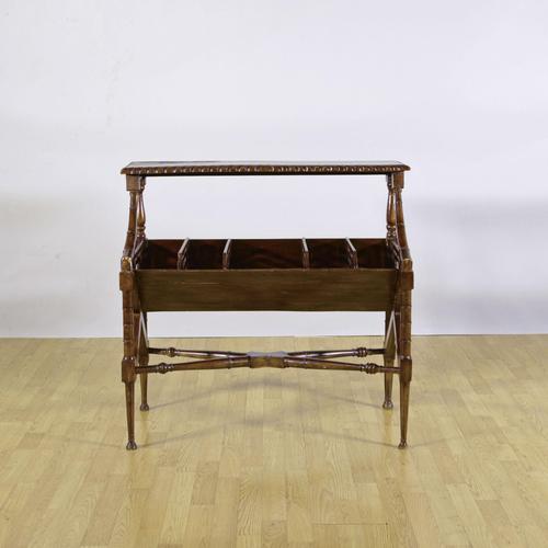 Regency Style Mahogany Magazine Rack, 1900s For Sale - Image 5 of 9