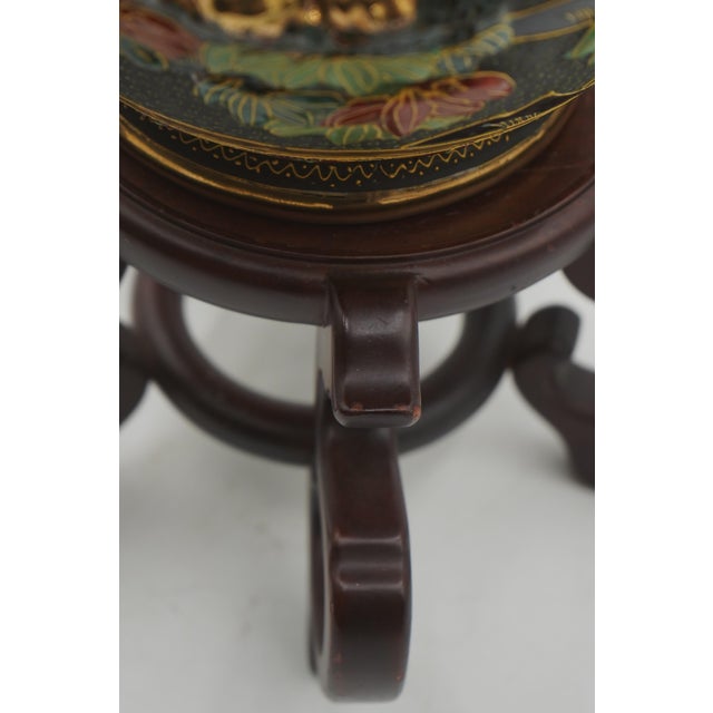 Ceramic Satsuma Japanese Vintage Ceramic Vase For Sale - Image 7 of 10