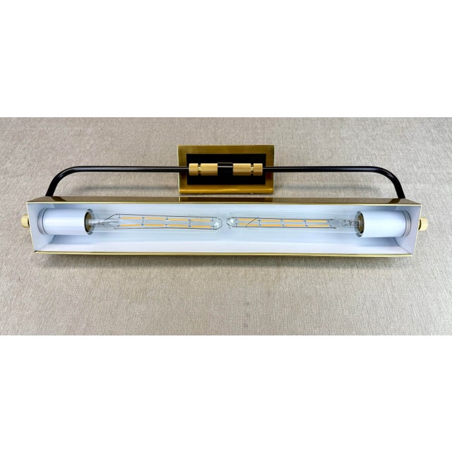 Metal Modernist “Bowery” Brass Wall Sconce by Hudson Valley Lighting For Sale - Image 7 of 12