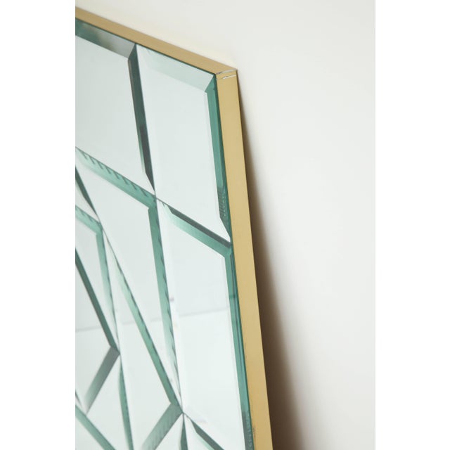 Large Faceted Bevelled Mirror For Sale - Image 4 of 8