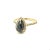 Contemporary 2.06 Carat Pear Cut Halo Black Diamond Yellow Gold Engagement Ring, Size 7 For Sale - Image 3 of 6