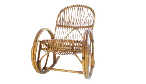 Mid-Century Bamboo Rocking Chairs in the style of Franco Albini, Italy, Set of 2