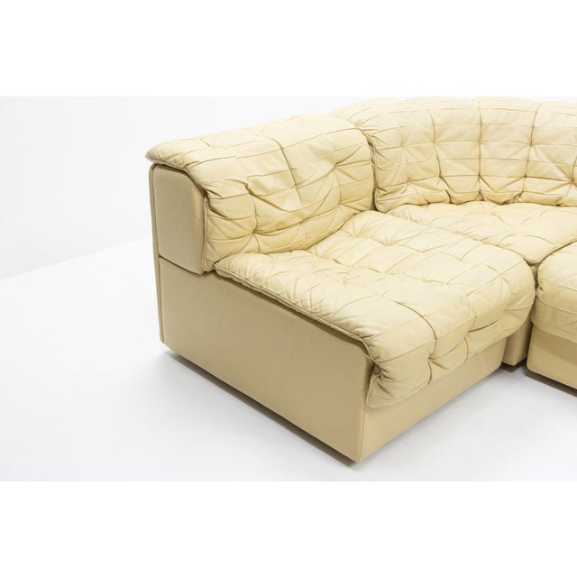 Cream Vintage DS-11 Modular Sofa from de Sede, 1970s, Set of 5 For Sale - Image 8 of 16