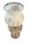 Vintage 1950s Hollywood Regency Boudoir Lamp Pair With Frosted Embossed Glass Shades & Prism Accents For Sale In Buffalo - Image 6 of 12