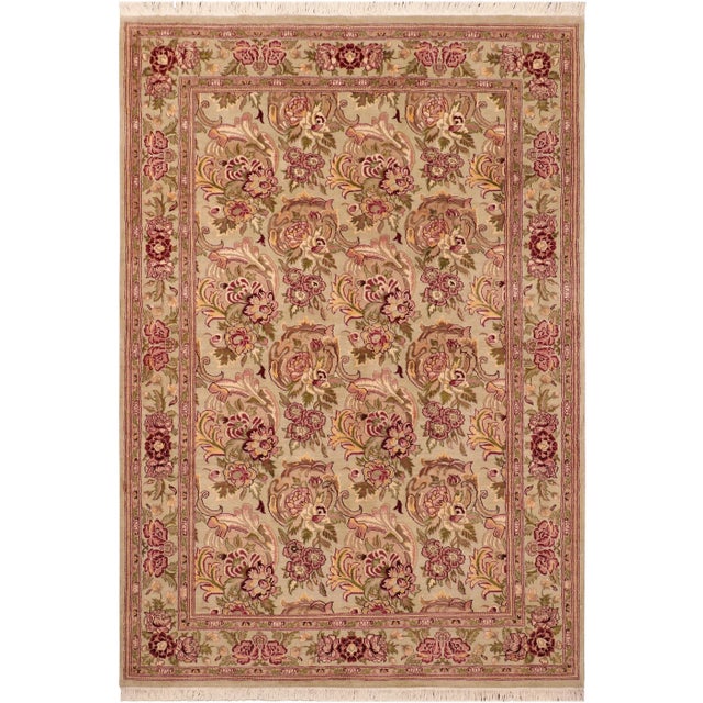 1990s Art Nouveau William Morris Pak Persian Area Rug - 6'0" X 9'0" For Sale - Image 10 of 10