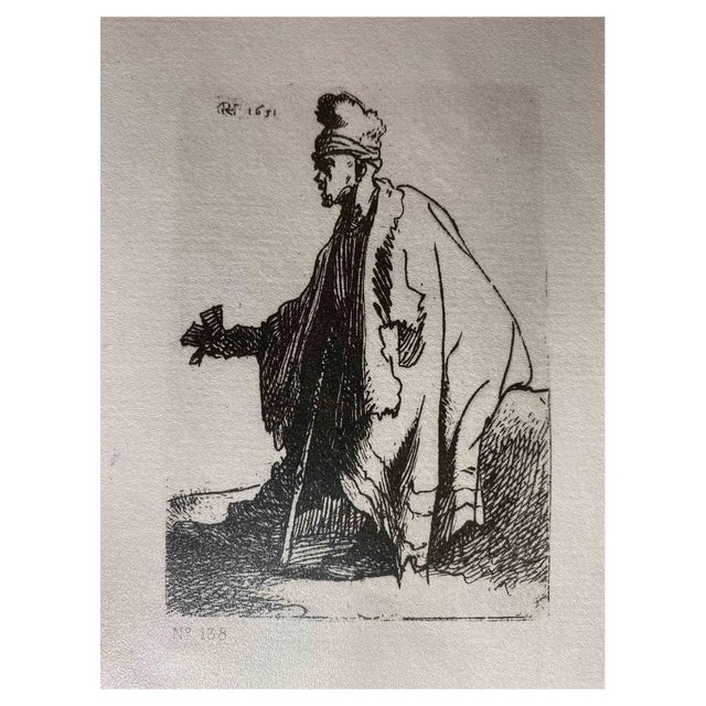 Charles Amand Durand after Rembrandt, The Leper, Engraving, 19th Century For Sale