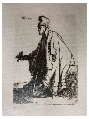 Charles Amand Durand after Rembrandt, The Leper, Engraving, 19th Century