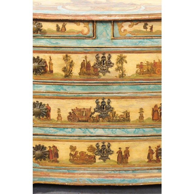 18th C Italian Lacca Povera Chest From Italy For Sale - Image 12 of 13