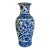 Blue and White Chinoiserie Floor Vase For Sale