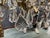 Gold Large Florentine Tole Chandelier with Murano Glass Flowers, Italy, 1950s For Sale - Image 8 of 18