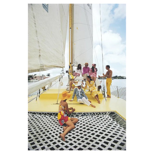 Slim Aarons, A Colourful Crew, Estate Stamped Photographic Print, 1970 / 2020s For Sale