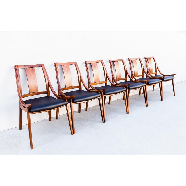 Rare 1960s Glenn of California Low Arm Walnut Dining Chairs For Sale - Image 16 of 18