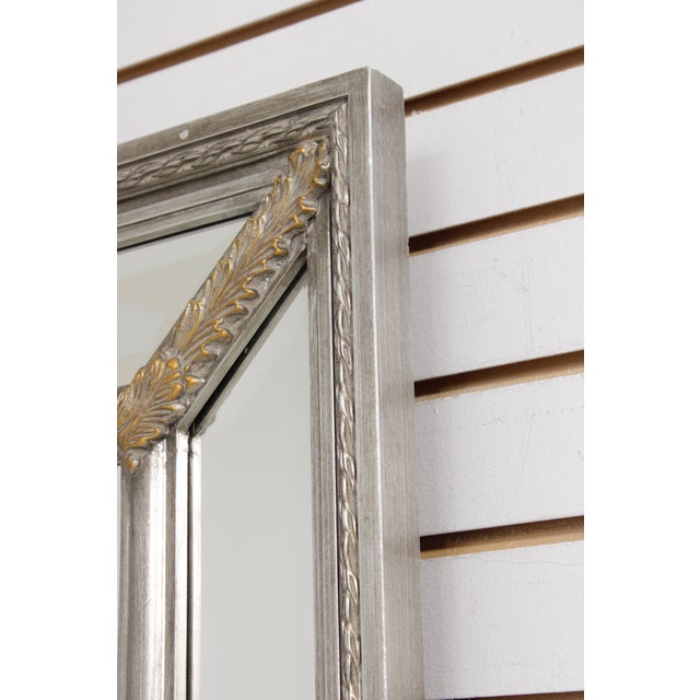 Glass Basset Rectangular Silver Multi Panel Mirror For Sale - Image 7 of 14