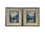 Vintage Framed Art Set Of 2 Dimensions. 14 W ; 16 H