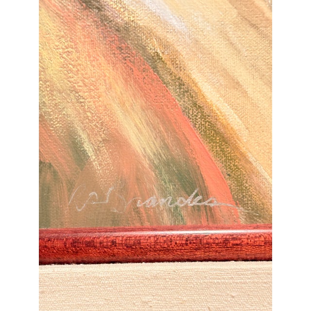 1970s Large Framed Landscape Painting by Artist R. A. Brandes MCM For Sale - Image 4 of 12