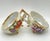 Pair of Kasuga Footed Iridescent Gilded Teacups (Handles, Fruit Design, Lusterware) Vintage For Sale - Image 12 of 16