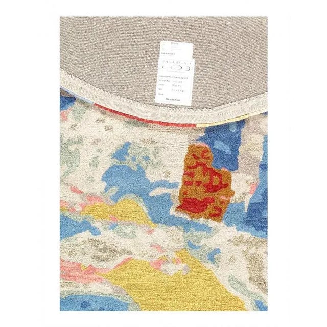 Contemporary 2020s Fine Hand Tufted Abstract Round Rug 5' For Sale - Image 3 of 4