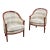 Pair Italian Neoclassical Tub or Barrel Back Bergeres, C. 1800 For Sale