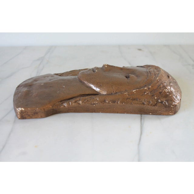 Mid 20th Century Vintage Female Plaster Wall Hanging For Sale - Image 5 of 9