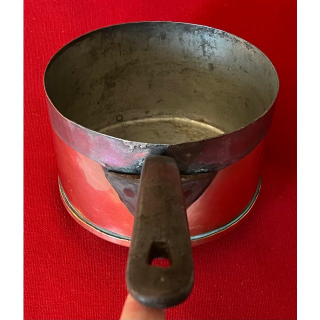 Copper Antique 19th Century English Copper Estate Sauce Pan With Hand Engraved Crest For Sale - Image 8 of 15