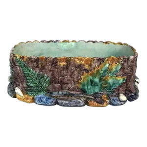 19th Century Majolica Palissy Jardiniere Thomas Sergent