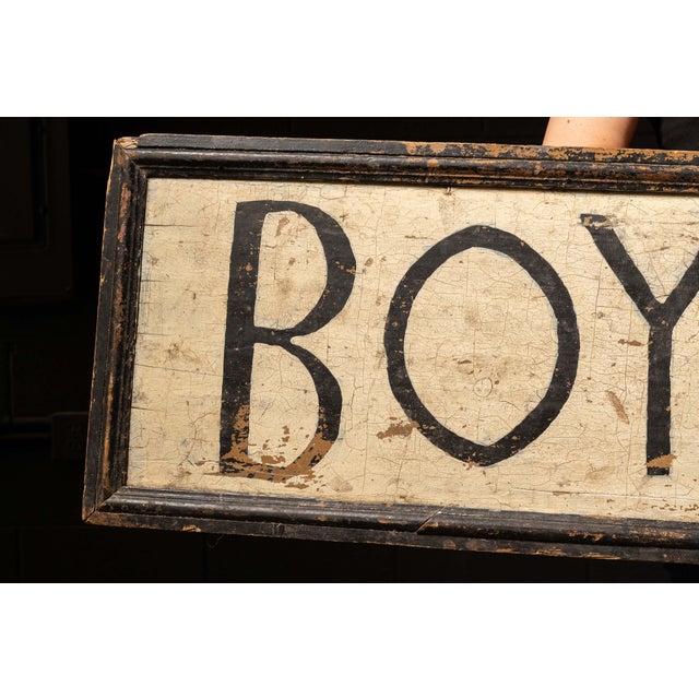 Rustic Vintage Rustic Painted Boy Scouts Sign For Sale - Image 3 of 10