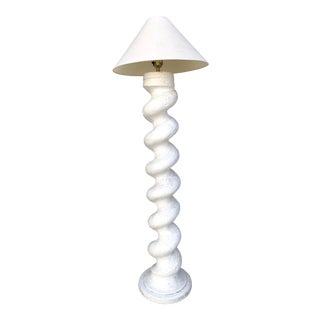 1980s Swirl Plaster Floor Lamp by Michael Taylor For Sale
