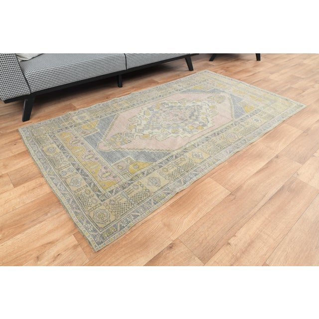 Gray 1970s Vintage Handmade Wool Cotton Turkish Grey Runner Rug For Sale - Image 8 of 11