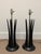 Paint Vintage Black Lacquered Saber Table Lamps - a Pair For Sale - Image 7 of 7