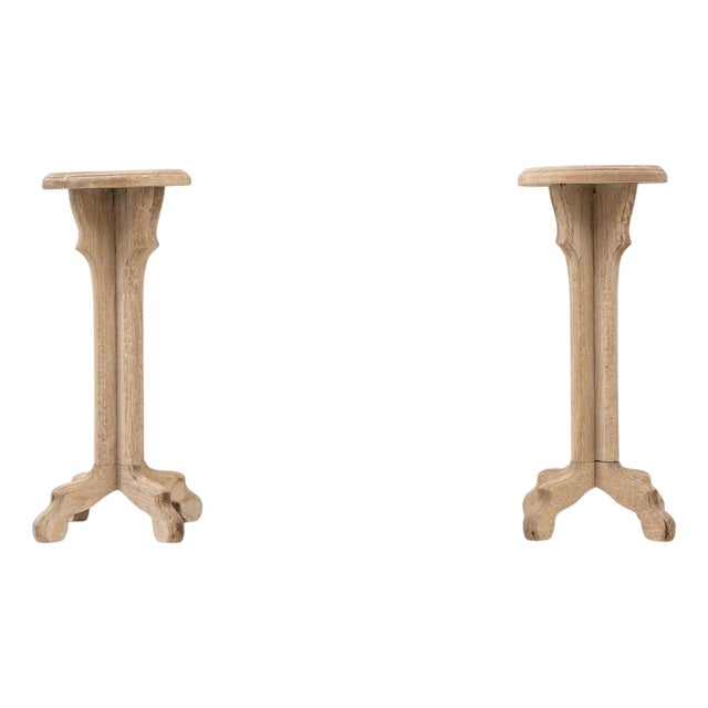 20th Century French Oak Pedestals - A Pair For Sale