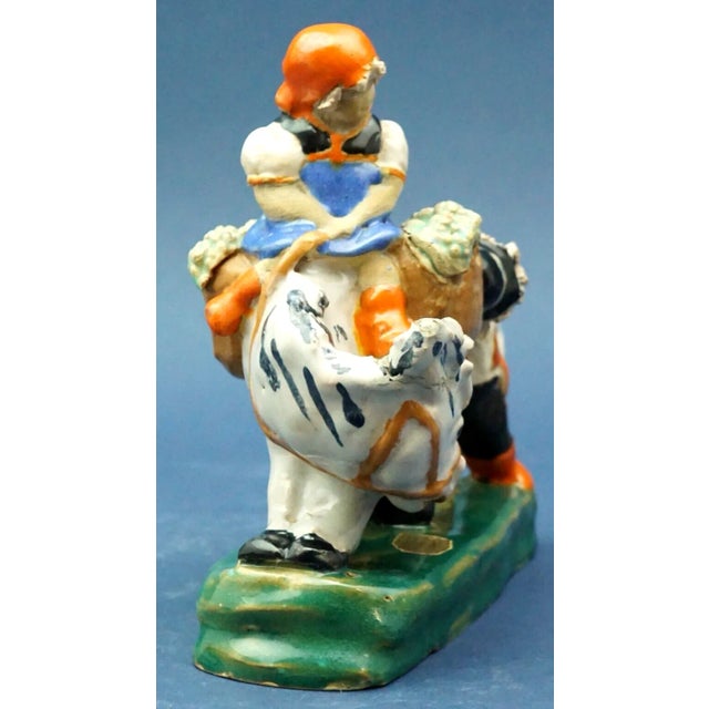 Ceramic 20th Century Handmade Ceramic Sculpture of Children on Donkeys from Szecsi, Hungary For Sale - Image 7 of 18