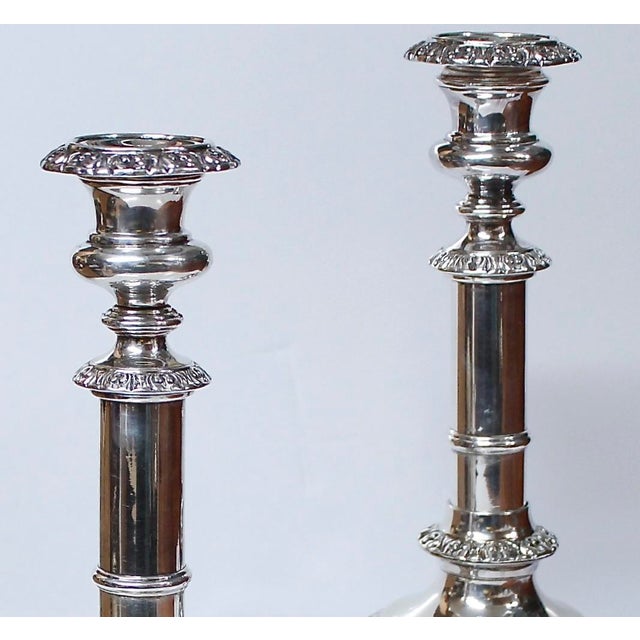 English Sheffield Silver Telescopic Candle Stick Holders - A Pair For Sale - Image 10 of 12