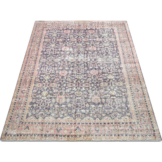 1960s Turkish Oushak Rug For Sale - Image 4 of 5