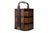 Late 19th Century Antique 3 Three Tiered Wood & Bamboo Rattan Chinese Wedding Basket For Sale - Image 5 of 18