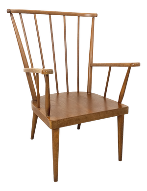 Vintage Baumann Wooden Armchair, 1960s