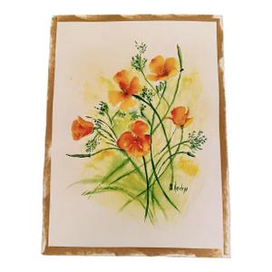 Original Watercolor Painting, Daffodils, Signed