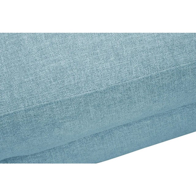 Not Yet Made - Made To Order Greta Ottoman, Sky Linen For Sale - Image 5 of 7