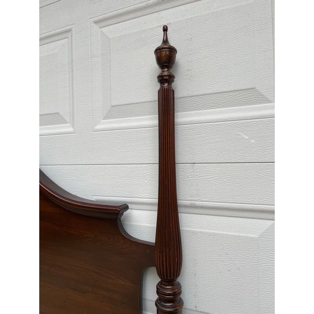 Brown 1970s Ethan Allen Georgian Court Queen Cherry Poster Headboard For Sale - Image 8 of 12