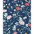 Sample - Poppies (var. 2) Wallpaper by Paule Marrot in Midnight Blue For Sale