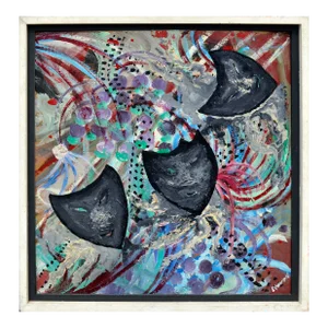 Three Masks, Mid Century Abstract by Novak