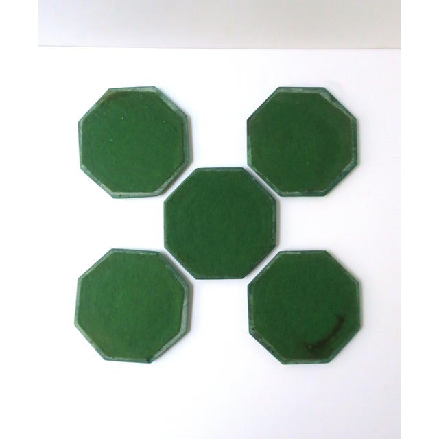 Green Malachite Coasters Resin, Circa Late-20th Century For Sale - Image 8 of 8
