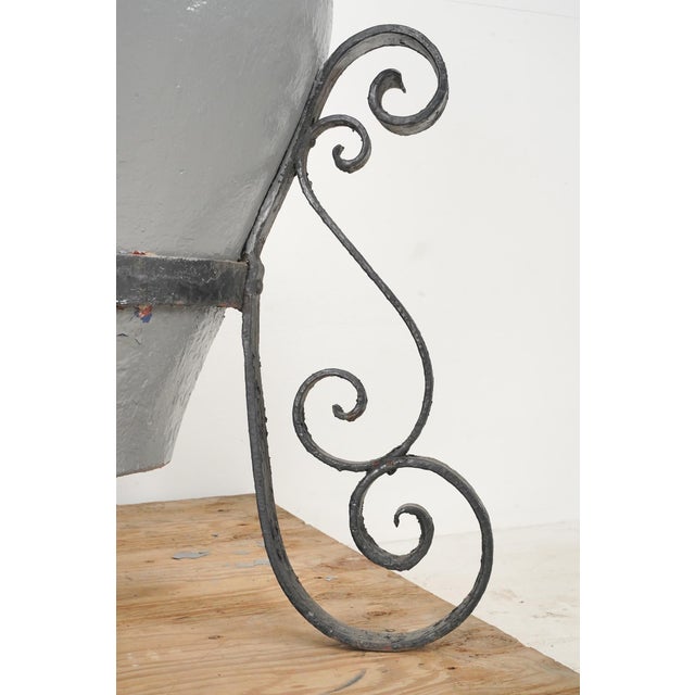 Mid 20th Century Mid 20th Century Grand Scale Spanish Revival Gray Concrete Garden Planter For Sale - Image 5 of 10