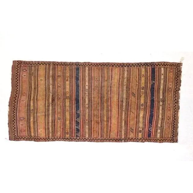Textile 1920s Antique N. West Persian Kilim For Sale - Image 7 of 7