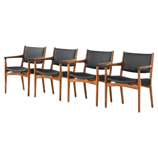 Model Jh-525 Armchairs by Hans Wegner for Johannes Hansen, Denmark, Set of 4 For Sale