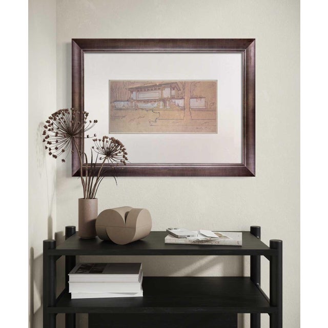Frank Lloyd Wright Limited Edition Lithograph Project: “Thomas Hardy House, Racine, Wisconsi Plate Size: 36.4 × 27.3 cm...